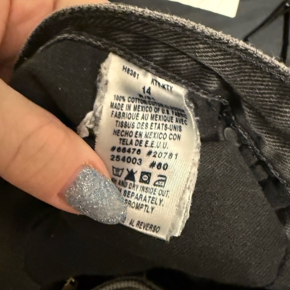 Vintage Tommy Hilfiger size 14 straight leg jeans waist 32” black - Picture 4 of 6